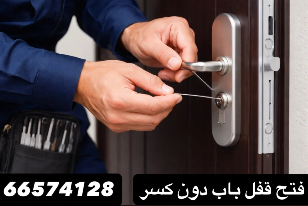 فتح قفل باب بدون كسر