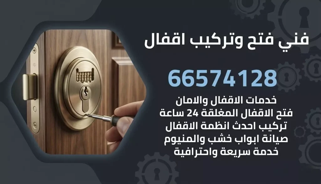 فني تركيب اقفال يقوم بتركيب قفل باب حديث باحترافية عالية